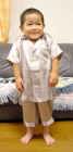天国で作られた♪天使仕様のスヤスヤシルクパジャマ　男の子用　半袖　蘇州専門の中国雑貨ショップ　蘇州屋